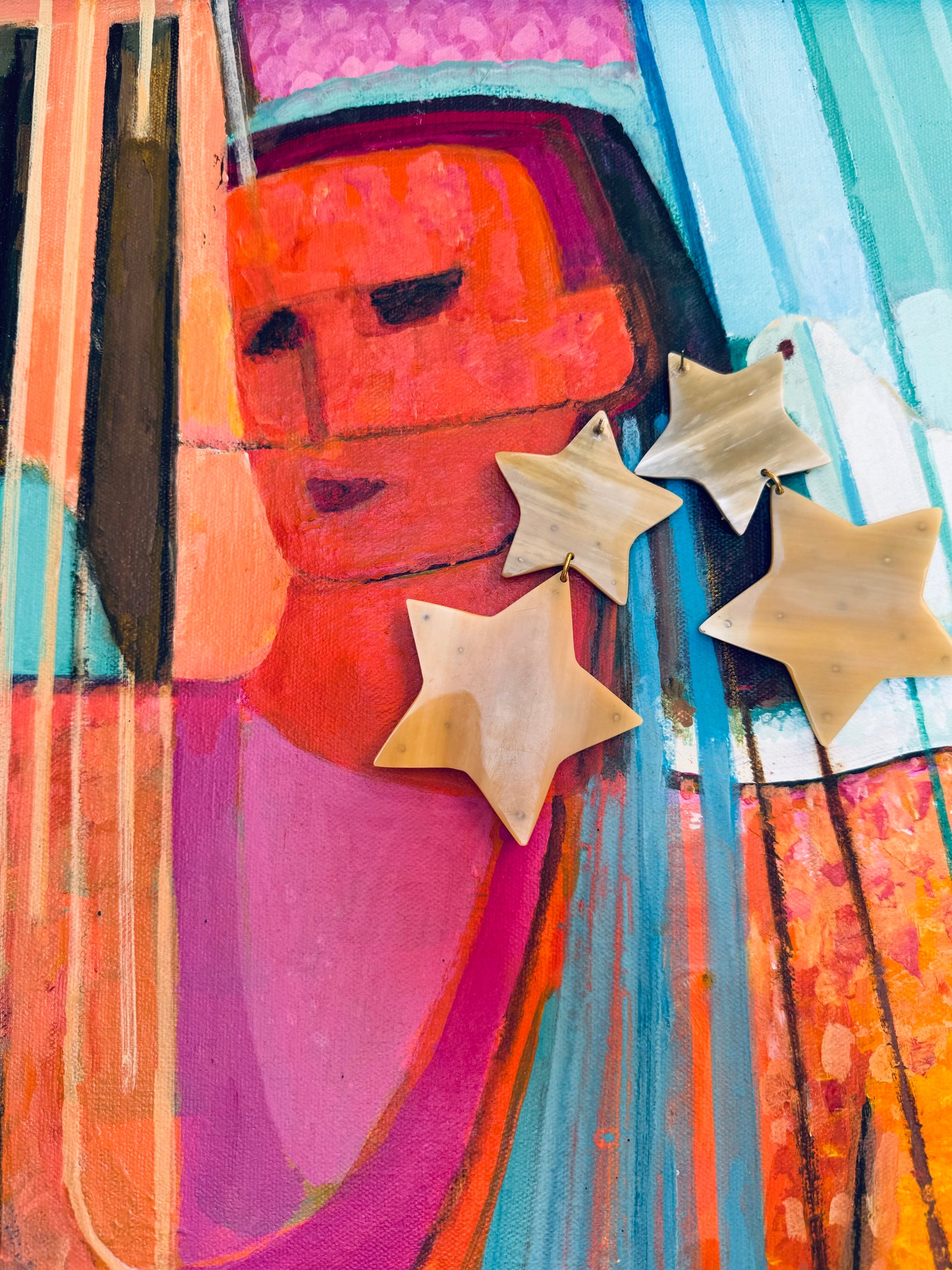 Mod Safari Star-Double-Brass Star Studded