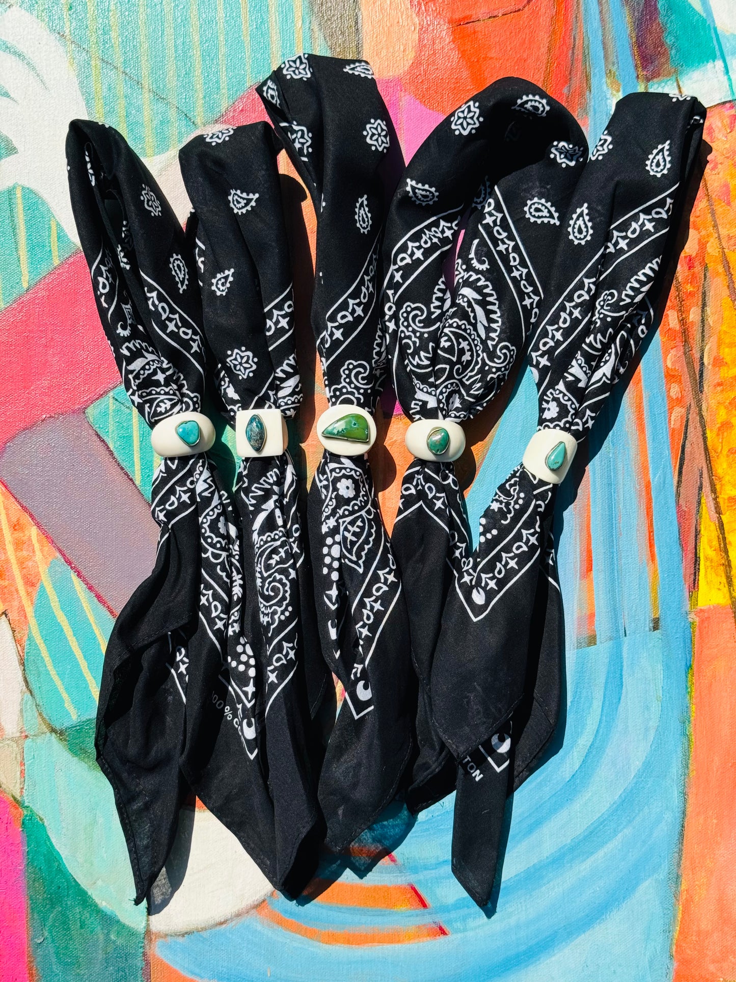 TULUM TURQUOISE RING/SCARF SLIDE