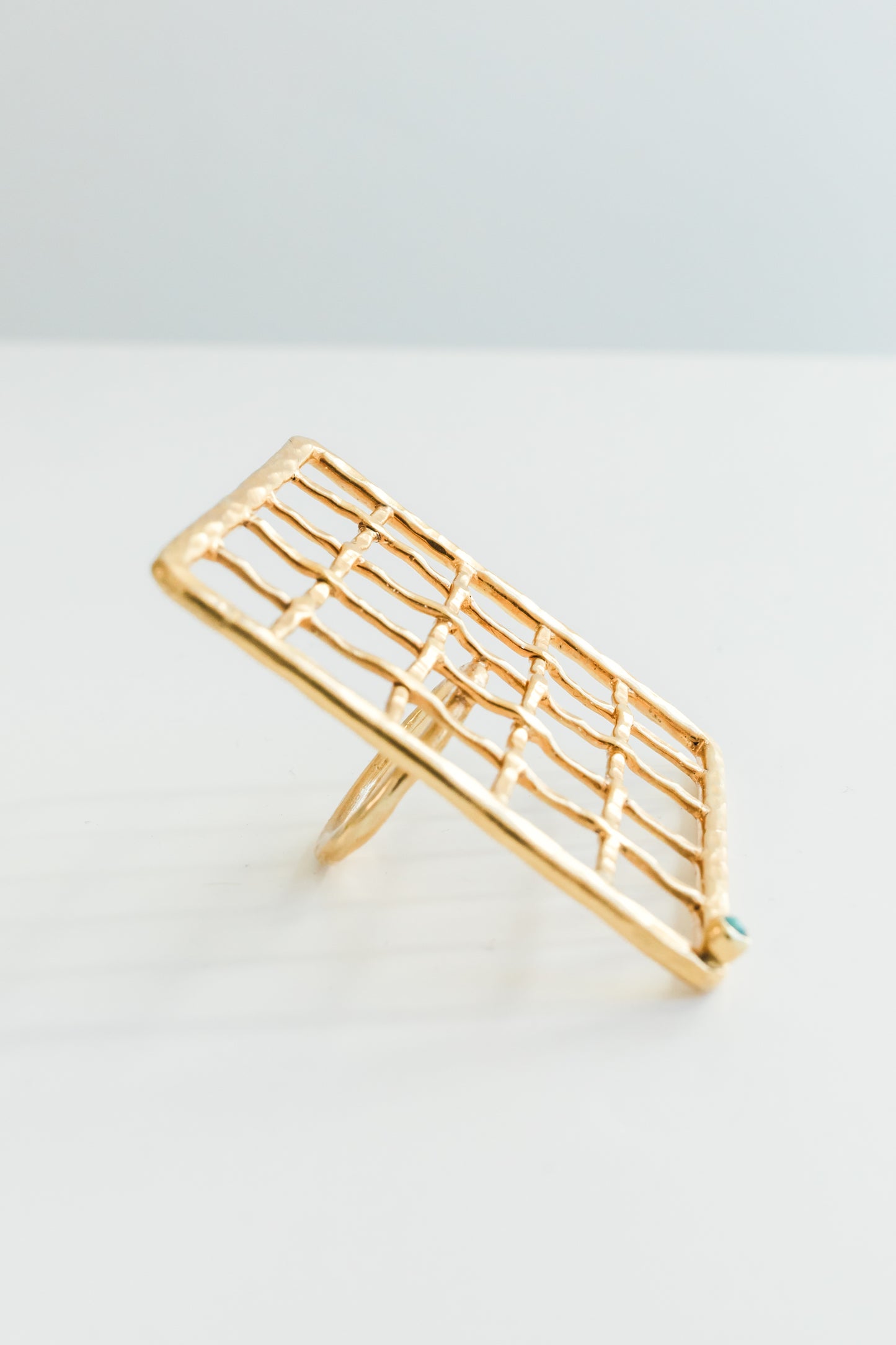 MARIA BASKETWEAVE SQUARE RING-LARGE-MADE TO ORDER