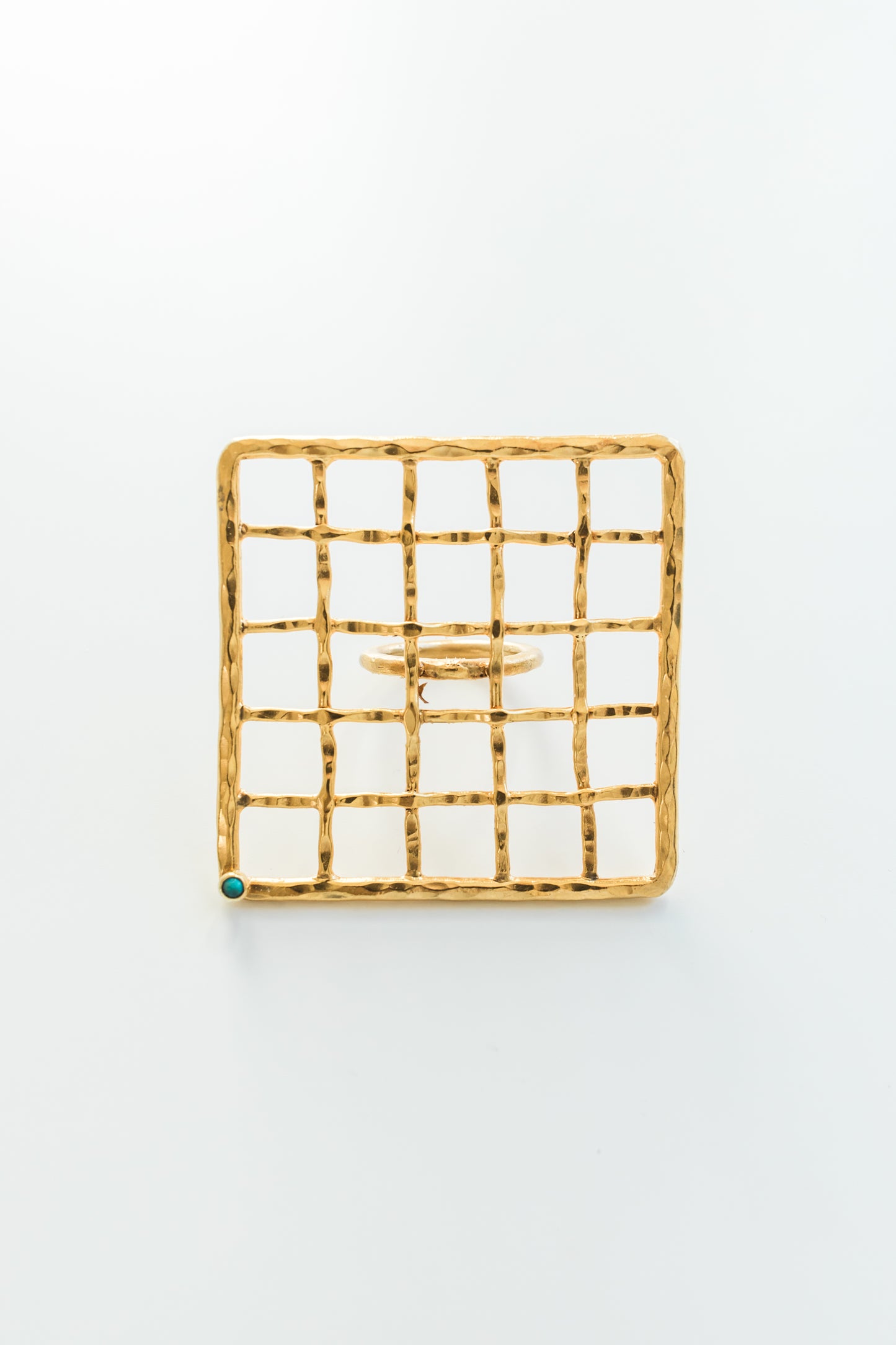 MARIA BASKETWEAVE SQUARE RING-LARGE-MADE TO ORDER