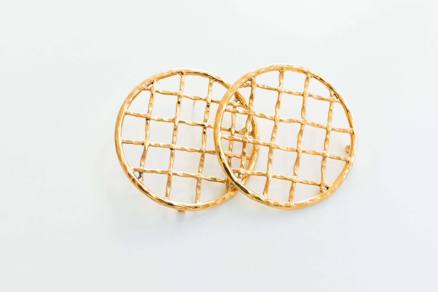 MARIA BASKETWEAVE CIRCLE EARRING-LARGE-MADE TO ORDER