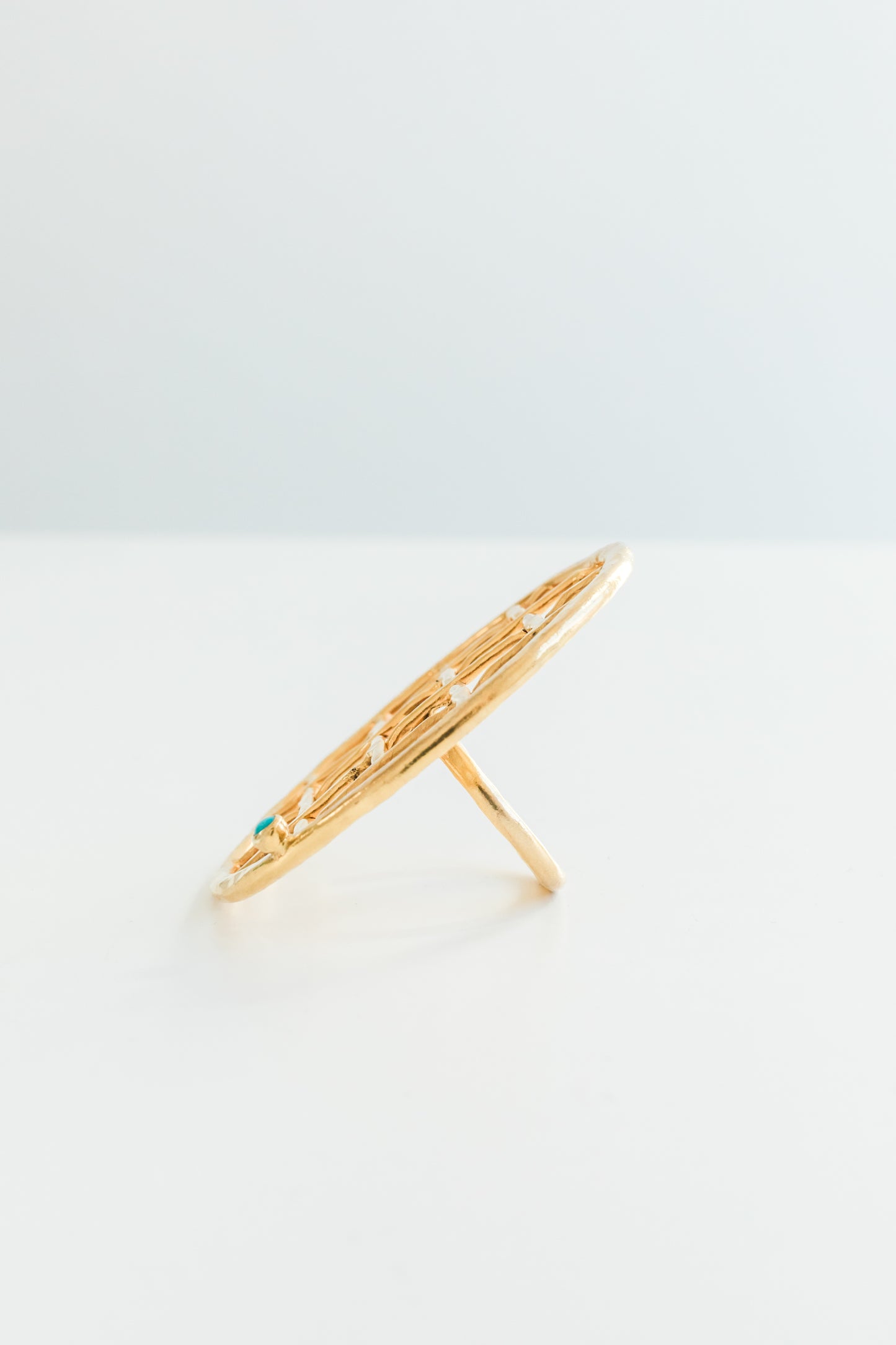 MARIA BASKETWEAVE CIRCLE RING-LARGE-MADE TO ORDER