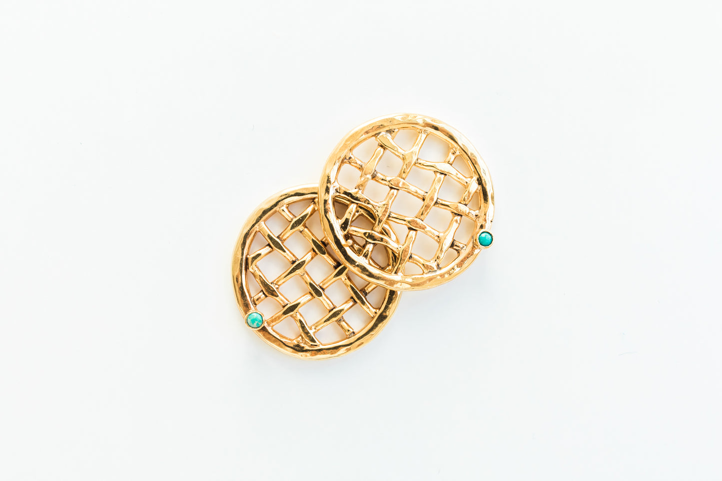 MARIA BASKETWEAVE CIRCLE EARRING-MEDIUM-MADE TO ORDER