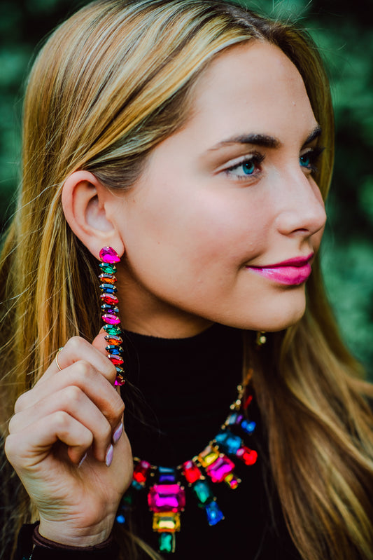 Waterfall dangles-Rainbow Crystal