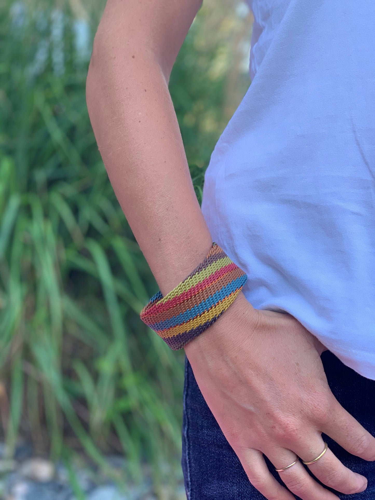 Telephone Wire Bangle: African Spirit