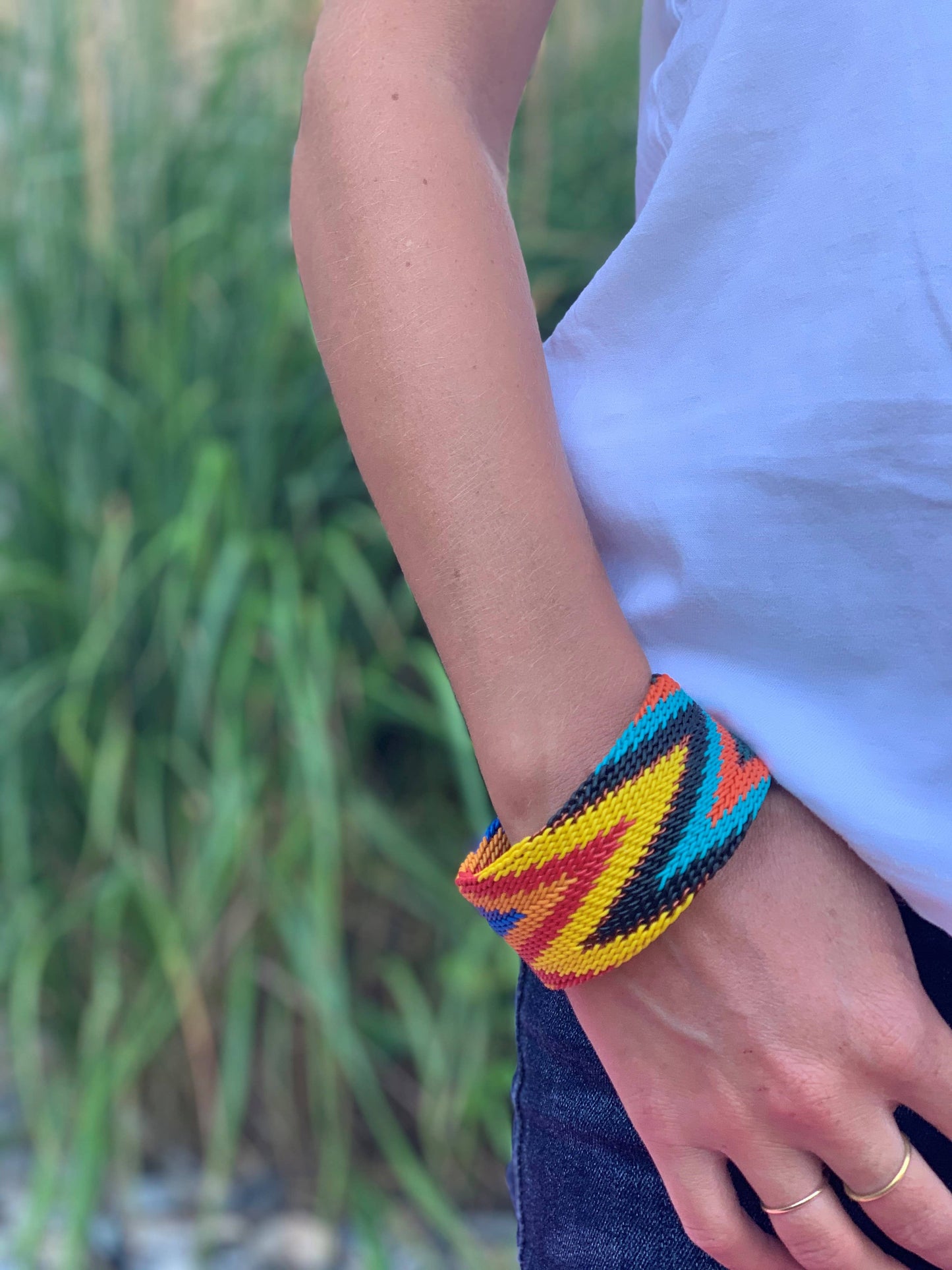Telephone Wire Bangle: African Spirit