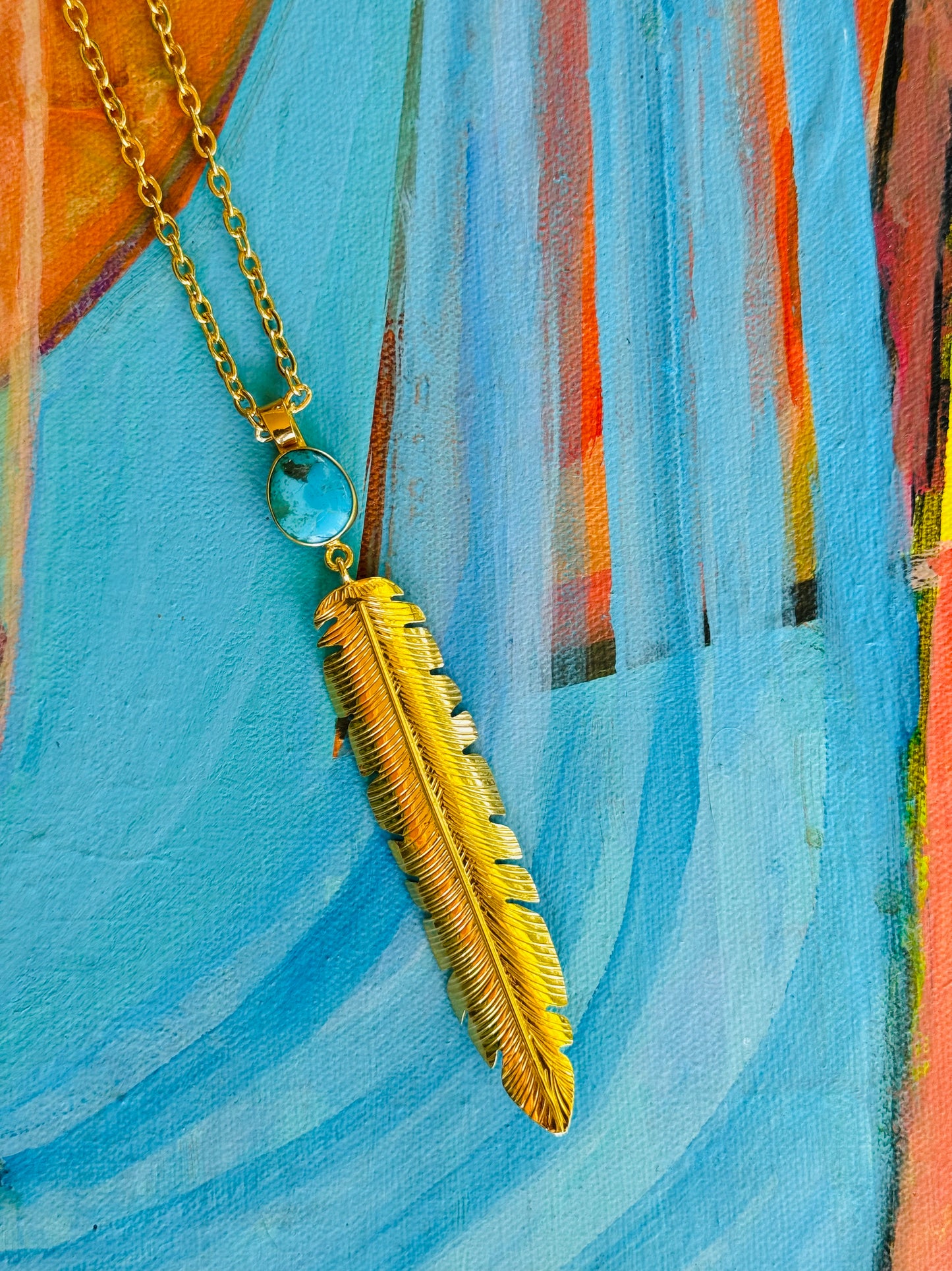 ERICA FEATHER NECKLACE