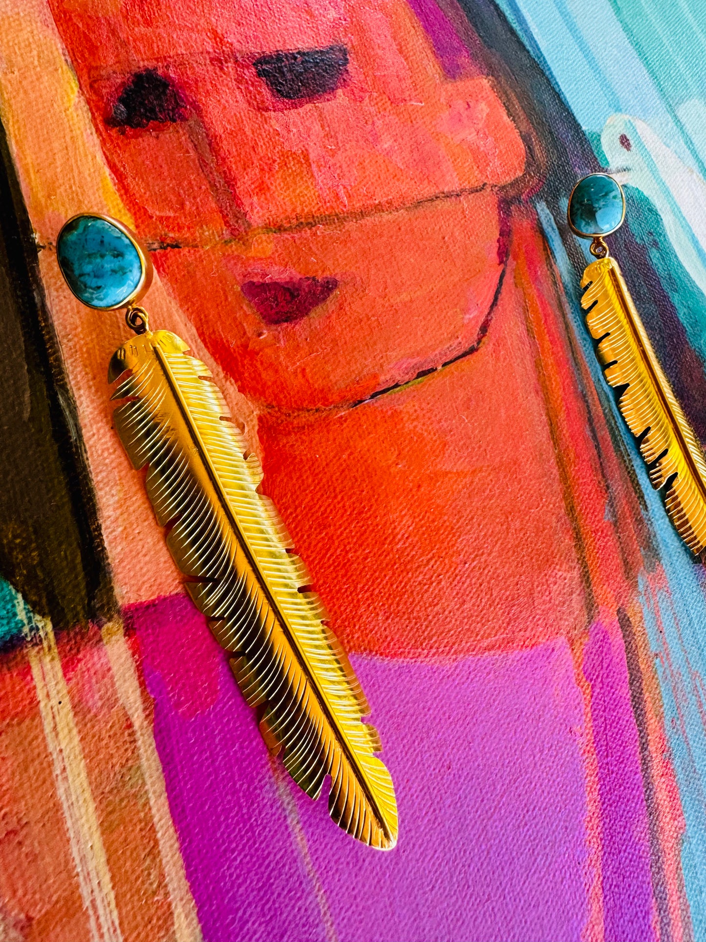 ERICA FEATHER EARRINGS