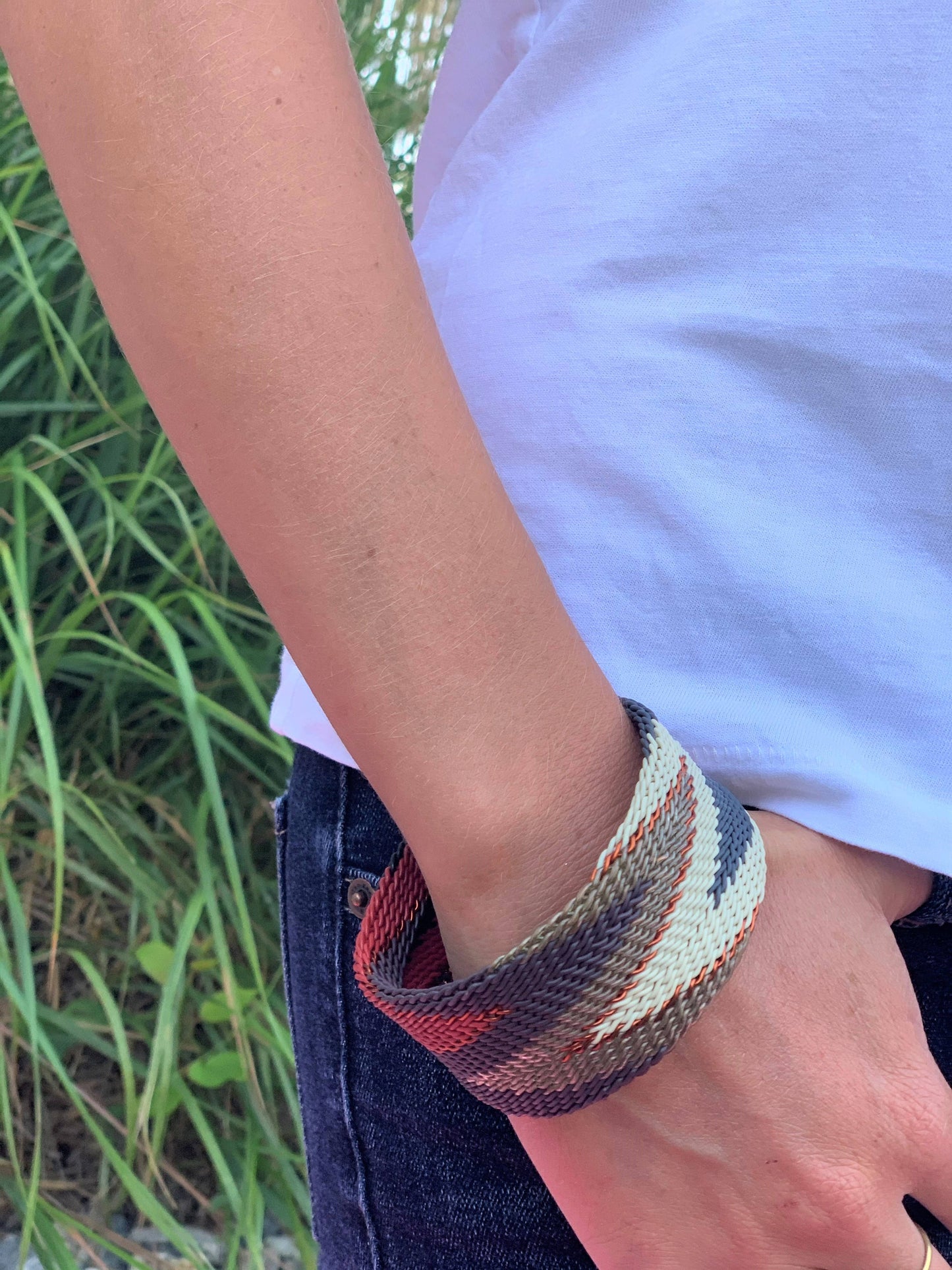 Telephone Wire Bangle: African Spirit