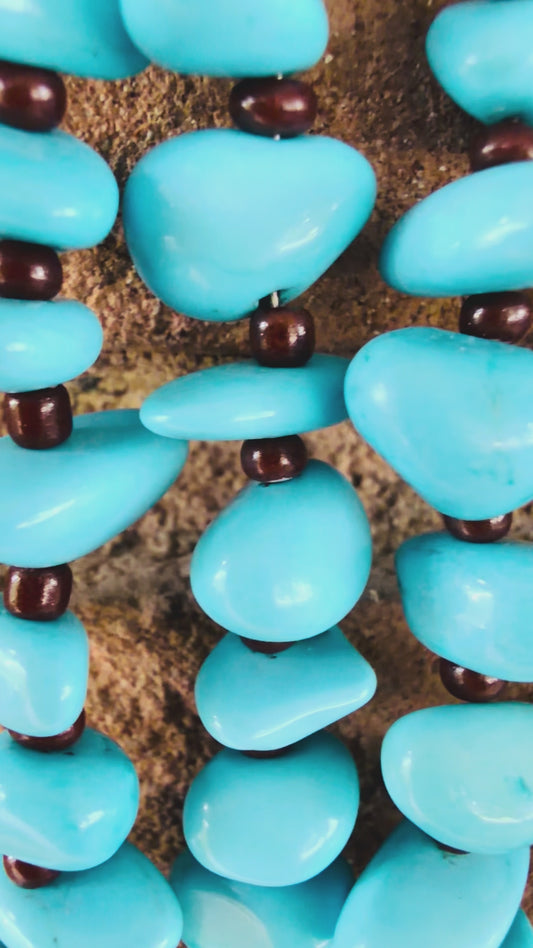 TURQUOISE CHIP NECKLACE-SMALL