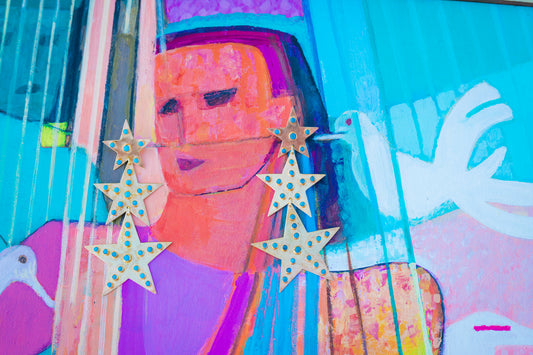 CONFETTI STAR EARRING-TRIPLE-MADE TO ORDER