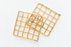 MARIA BASKETWEAVE SQUARE EARRING-LARGE-MADE TO ORDER