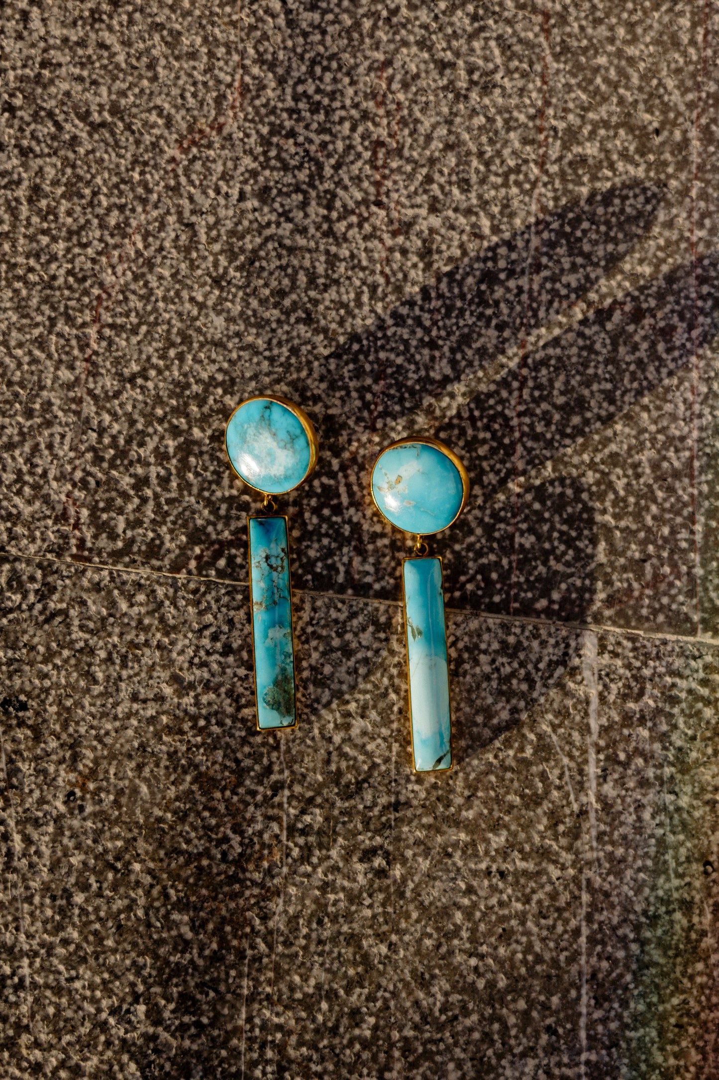 MOD CIRCLE+RECTANGLE DANGLE-MADE TO ORDER